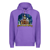 Purple Christmas church and snow grace and mercy Premium Hoodie - AdoDesignShop