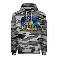 Slate Camo Christmas church and snow grace and mercy Premium Hoodie - AdoDesignShop