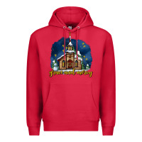 Cardinal Christmas church and snow grace and mercy Premium Hoodie - AdoDesignShop