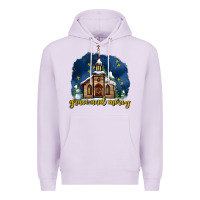 Lilac Christmas church and snow grace and mercy Premium Hoodie - AdoDesignShop