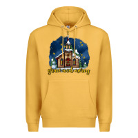 Mustard Christmas church and snow grace and mercy Premium Hoodie - AdoDesignShop