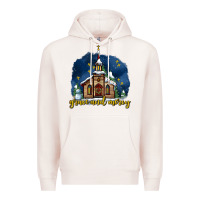 Pale Pink Christmas church and snow grace and mercy Premium Hoodie - AdoDesignShop