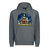Rock Christmas church and snow grace and mercy Premium Hoodie - AdoDesignShop