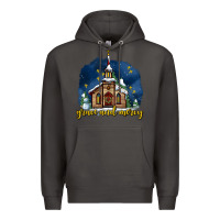 Smoke Christmas church and snow grace and mercy Premium Hoodie - AdoDesignShop
