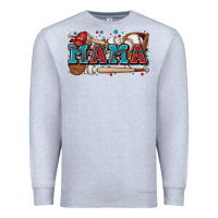 Heather Grey mama baseball Premium Sweatshirt - Zillion Design Studio