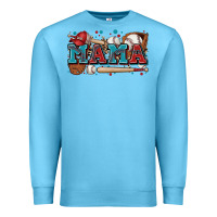 Ocean Blue mama baseball Premium Sweatshirt - Zillion Design Studio