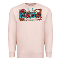 Pale Pink mama baseball Premium Sweatshirt - Zillion Design Studio