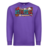 Purple mama baseball Premium Sweatshirt - Zillion Design Studio