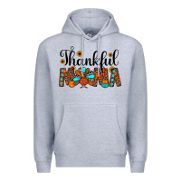 Heather Grey thankful mama Premium Hoodie - JahusDesignShop