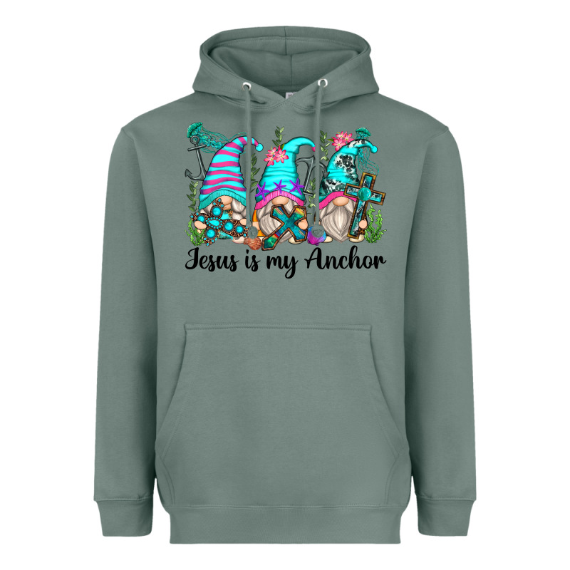 Jesus Is My Anchor Gnomes Heavyweight Hoodie by Zillion Design Studio | Teevron