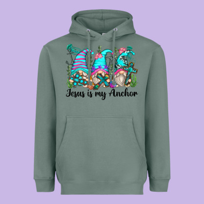 Heavyweight Hoodie jesus is my anchor gnomes