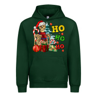 Forest Green Christmas ho ho ho skeleton Urban Hoodie - AdoDesignShop