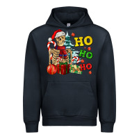 Navy Christmas ho ho ho skeleton Urban Hoodie - AdoDesignShop