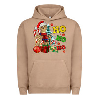 Pigment Burro Christmas ho ho ho skeleton Urban Hoodie - AdoDesignShop