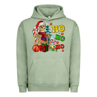 Pigment Oil Green Christmas ho ho ho skeleton Urban Hoodie - AdoDesignShop