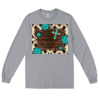 Heather Grey gemstone cross mousepad Long Sleeve Tee - BarkalooDesign