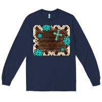 Navy gemstone cross mousepad Long Sleeve Tee - BarkalooDesign