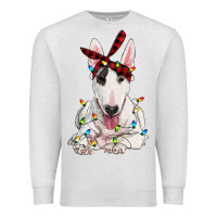 Oatmeal Heather bull terrier with christmas lights Premium Sweatshirt - RanaPortraitStore