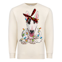 Sandshell bull terrier with christmas lights Premium Sweatshirt - RanaPortraitStore