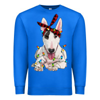 True Royal bull terrier with christmas lights Premium Sweatshirt - RanaPortraitStore