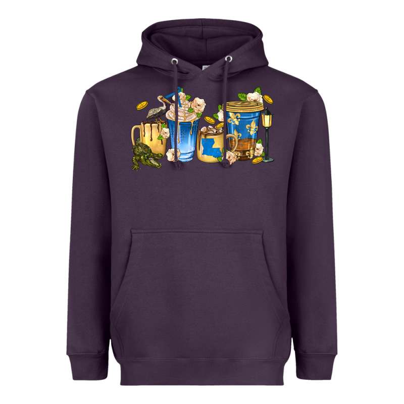 Louisiana Coffee Cups Heavyweight Hoodie by texasbilliewilder | Teevron