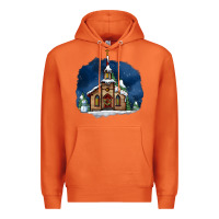 Carrot Christmas church and snow Premium Hoodie - AdoDesignShop