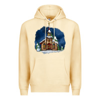 Pina Colada Christmas church and snow Premium Hoodie - AdoDesignShop