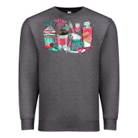 Charcoal Heather nurse coffee cups Premium Sweatshirt - texasbilliewilder