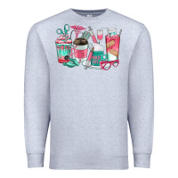 Heather Grey nurse coffee cups Premium Sweatshirt - texasbilliewilder