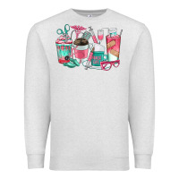 Oatmeal Heather nurse coffee cups Premium Sweatshirt - texasbilliewilder