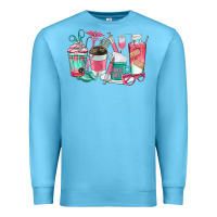 Ocean Blue nurse coffee cups Premium Sweatshirt - texasbilliewilder