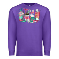 Purple nurse coffee cups Premium Sweatshirt - texasbilliewilder