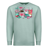 Seafoam nurse coffee cups Premium Sweatshirt - texasbilliewilder