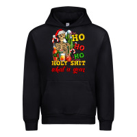 Black Christmas ho ho ho holy shit what a year skeleton Urban Hoodie - AdoDesignShop