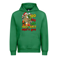 Emerald Christmas ho ho ho holy shit what a year skeleton Urban Hoodie - AdoDesignShop