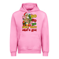 Fuchsia Pink Christmas ho ho ho holy shit what a year skeleton Urban Hoodie - AdoDesignShop
