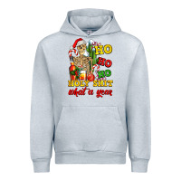 Heather Grey Christmas ho ho ho holy shit what a year skeleton Urban Hoodie - AdoDesignShop