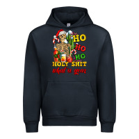 Navy Christmas ho ho ho holy shit what a year skeleton Urban Hoodie - AdoDesignShop