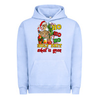 Pigment Grape Ice Christmas ho ho ho holy shit what a year skeleton Urban Hoodie - AdoDesignShop