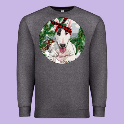 Bull Terrier And Farm Premium Sweatshirt Designed By Ranaportraitstore