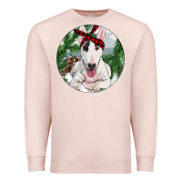 Pale Pink bull terrier and farm Premium Sweatshirt - RanaPortraitStore