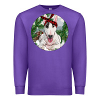 Purple bull terrier and farm Premium Sweatshirt - RanaPortraitStore