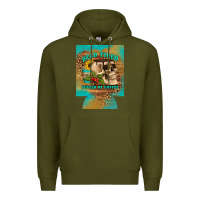 Army Green dead tired fueled by coffee 12 oz can cooler (regular) Premium Hoodie - Artiststas