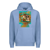 Colony Blue dead tired fueled by coffee 12 oz can cooler (regular) Premium Hoodie - Artiststas