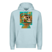 Blue Mist dead tired fueled by coffee 12 oz can cooler (regular) Premium Hoodie - Artiststas