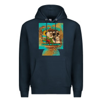 Navy dead tired fueled by coffee 12 oz can cooler (regular) Premium Hoodie - Artiststas