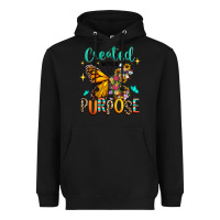 Black created with a purpose Heavyweight Hoodie - RanaPortraitStore