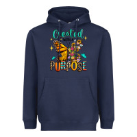 Navy created with a purpose Heavyweight Hoodie - RanaPortraitStore