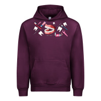 Mauve Wine dentist elements Urban Hoodie - AdoDesignShop