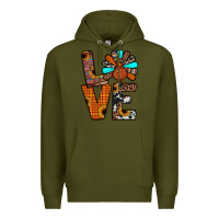 Army Green turkey love Premium Hoodie - JahusDesignShop